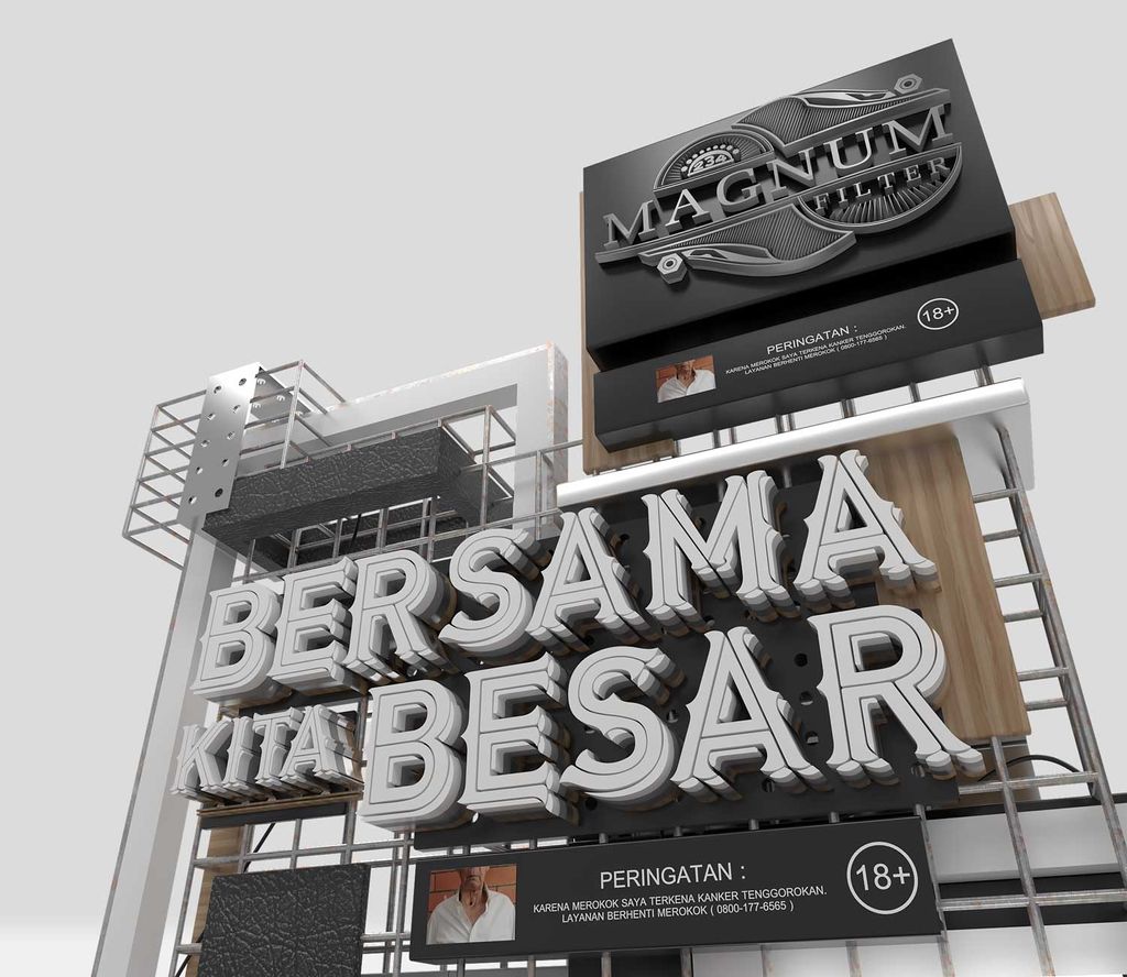 Outlet Branding and Design Signage Magnum Mild