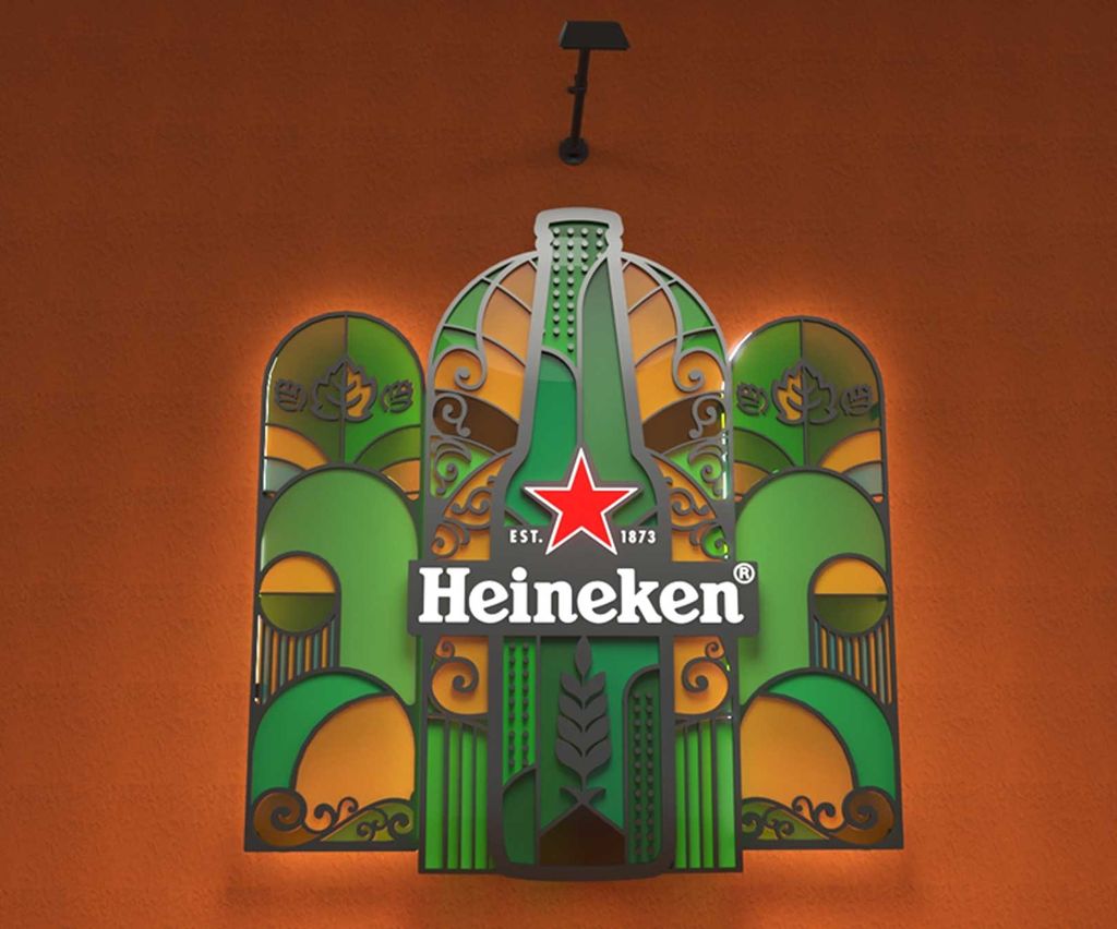 Outlet Branding and Design Signage Heineken