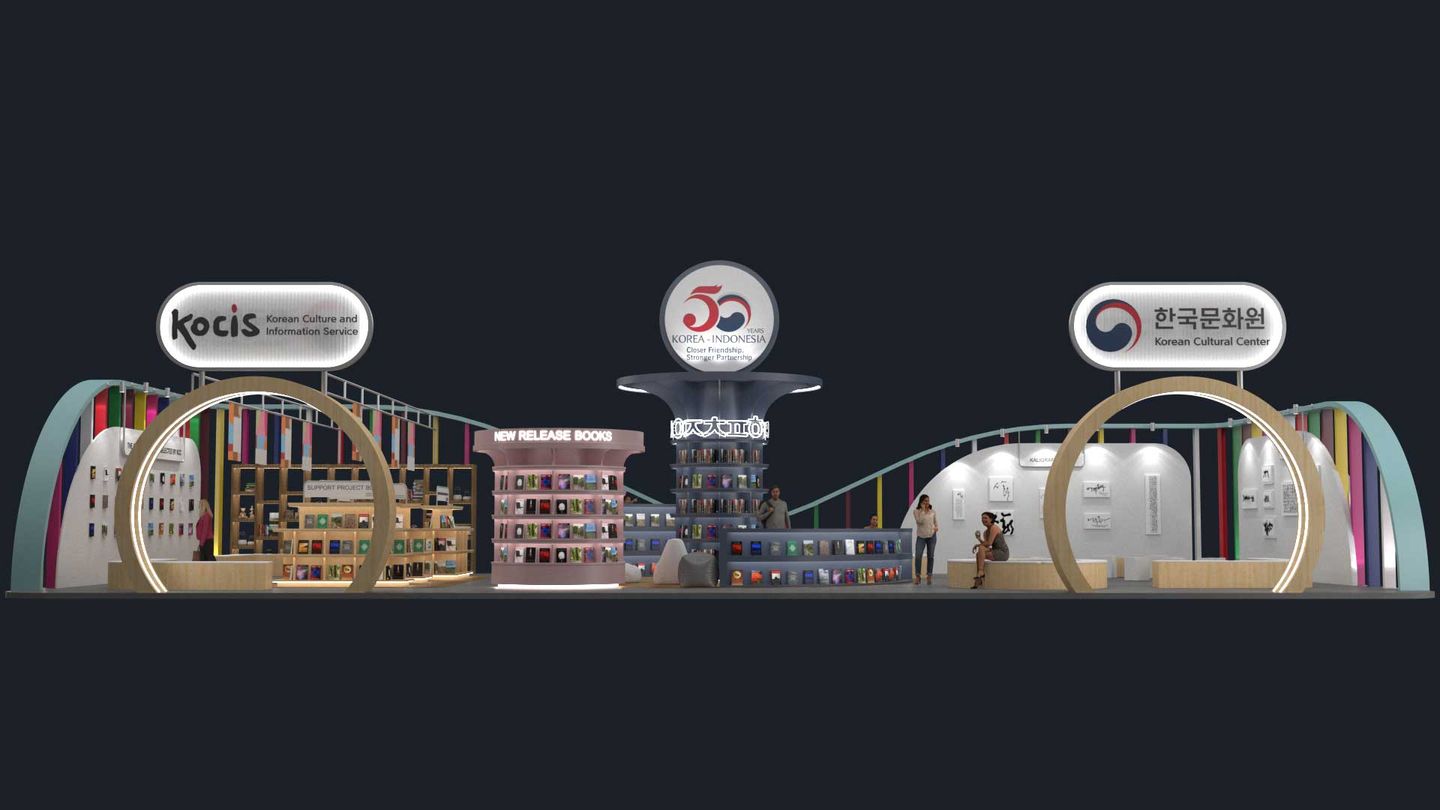 Booth design concept for a book fair or book exhibition